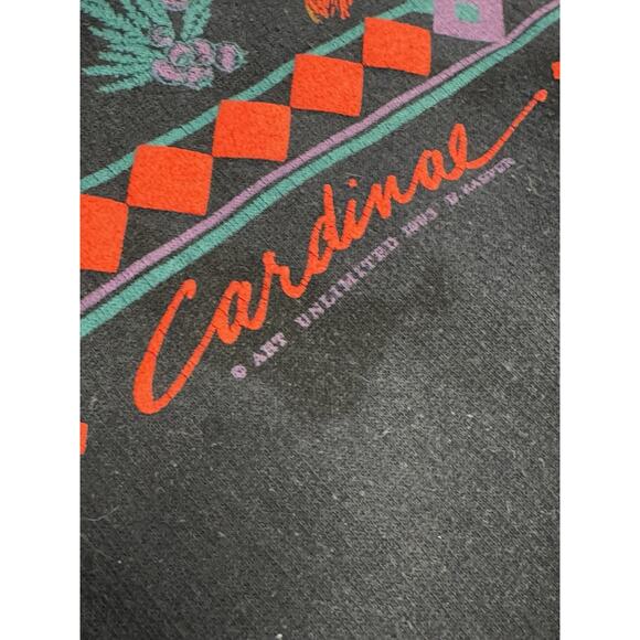 Vintage AU Sportswear Black XL Cardinal Geometric Motif Collared Sweatshirt - Picture 9 of 12